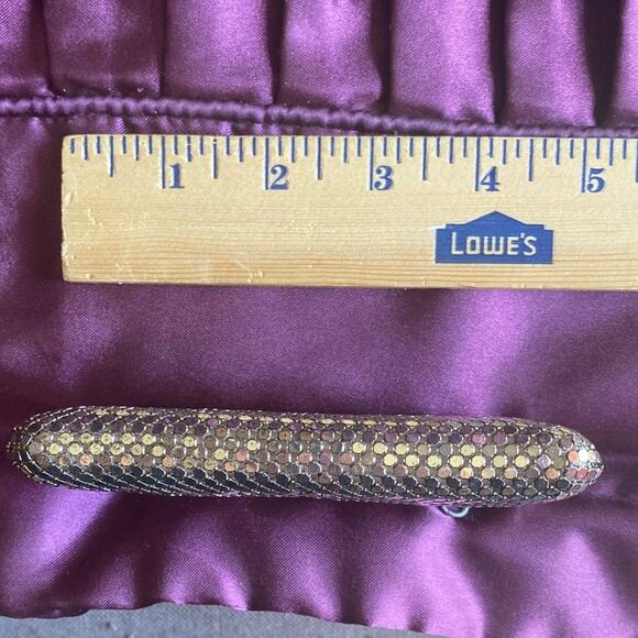 Change Purse Metallic Silver Small Holiday EUC 70s 80s 90s Shimmer Glitter NYE - Picture 10 of 10